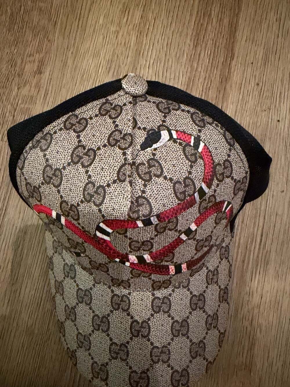 Gucci GG Supreme Kingsnake Mesh Baseball Cap - Picture 2 of 6